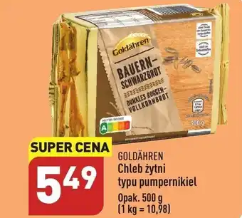 ALDI Goldahren Chleb żytni typu pumpernikiel, opak. 500g oferta