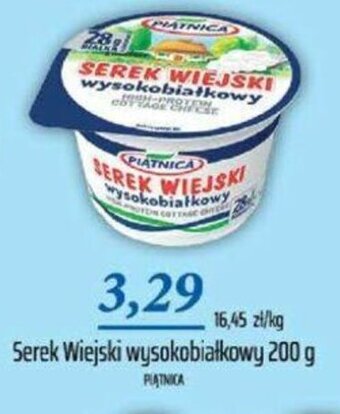 Społem Piątnica Serek Wiejski wysokobiałkowy 200 g oferta