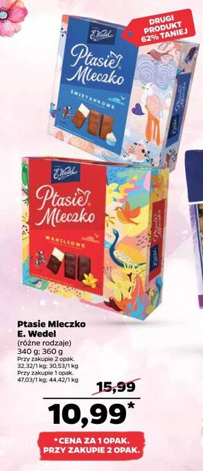 Netto Czekoladki śmietankowe e. wedel ptasie mleczko oferta