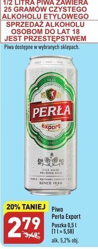ALDI Piwo perła export oferta