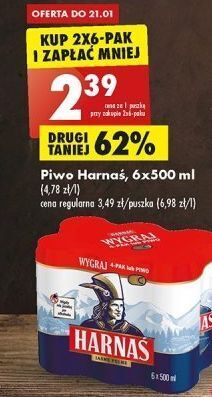 Biedronka Piwo harnaś jasne pełne oferta