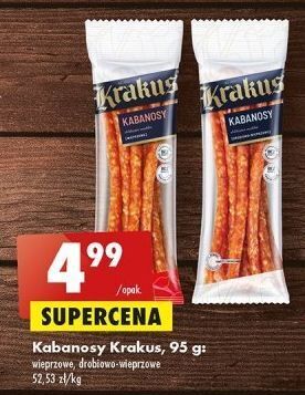 Biedronka Kabanosy drobiowo-wieprzowe krakus animex oferta