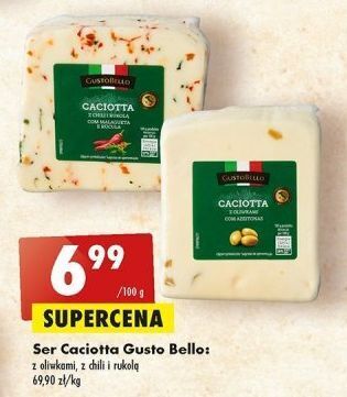 Biedronka Ser caciotta z oliwkami gustobello oferta