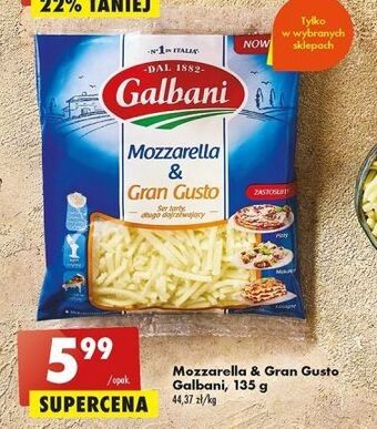 Biedronka Mozzarella & gran gusto galbani oferta