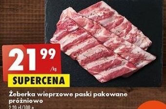 Biedronka Żeberka wieprzowe paski oferta