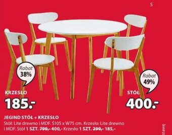 JYSK Jegind Stół Lite drewno i MDF S105xW75cm oferta