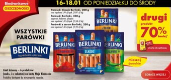 Biedronka Berlinki Wszystkie Parówki oferta
