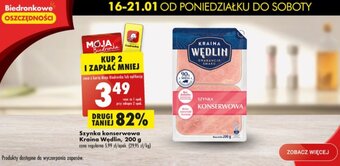 Biedronka Szynka konserwowa Kraina Wędlin 200g oferta