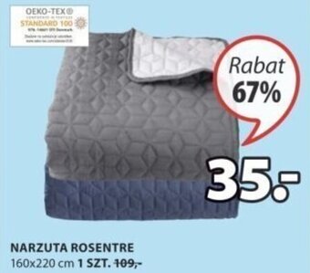 JYSK Narzuta Rosentre 160x220cm oferta