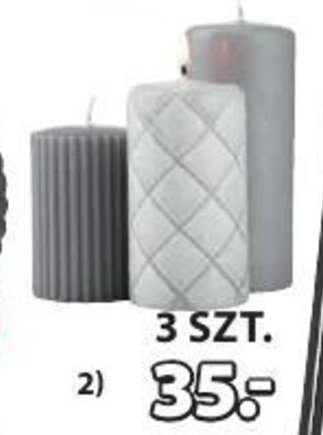 JYSK Świeca Alfred Ś6 x W9/11/14 cm 3 sztuki w opakowaniu oferta