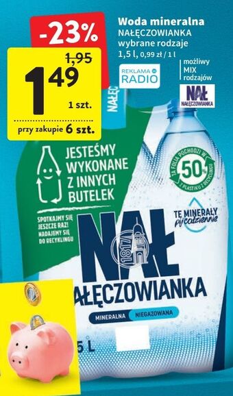 Intermarche Woda niegazowana nałęczowianka oferta