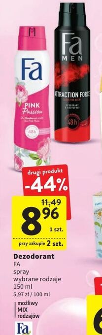 Intermarche Dezodorant fa men attraction force oferta