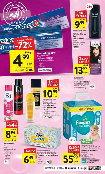 Intermarche Pasta do zębów arctic fresh blend-a-med 3d white oferta