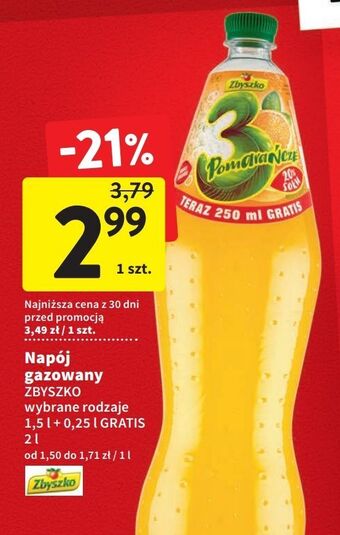 Intermarche Napój zbyszko 3 pomarańcze oferta