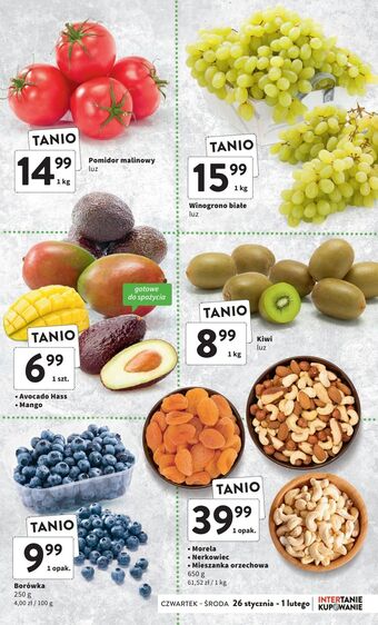 Intermarche Winogrona białe oferta