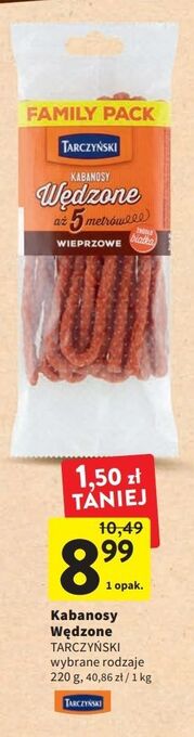 Intermarche Kabanosy wędzone wieprzowe tarczyński oferta