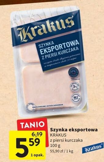 Intermarche Szynka eksportowa z piersi kurczaka krakus animex oferta