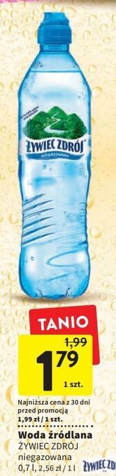 Intermarche Woda niegazowana żywiec zdrój oferta