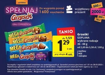 Intermarche Wafelek orzechowy w czekoladzie mlecznej grześki mega oferta
