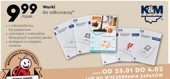 Biedronka Worki do odkrzurzacza z-bag/m k&m oferta