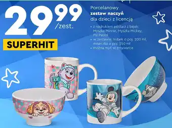 Biedronka Zestaw naczyń porcelanowych: kubek 200 ml + miseczka 250 psi patrol oferta