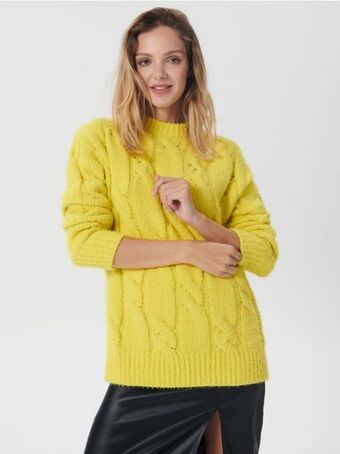 Sinsay Sweter z ozdobnym splotem oferta