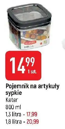 E.Leclerc Pojemnik artykuły sypkie 0.8 l keter oferta