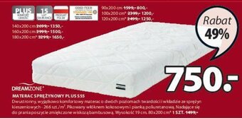 JYSK Dreamzone Materac sprężynowy plus S55, Dwustronny, wyjątkowo komfortowy materac o dwóch poziomach twardości i wkładzie ze oferta