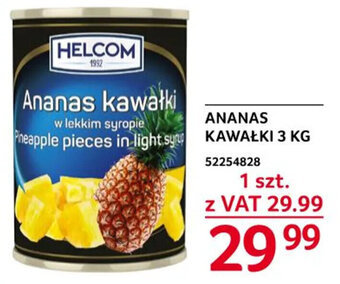 Selgros Helcom Ananas kawałki 3kg oferta