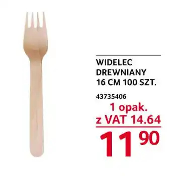 Selgros Widelec drewniany 13cm 100szt oferta