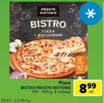 Carrefour Proste Historie pizza bistro 390-435g oferta