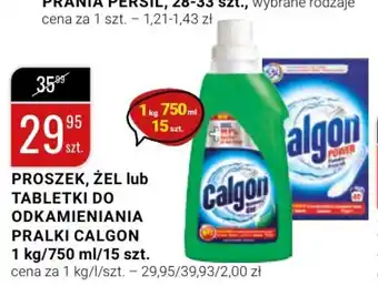 bi1 Calgon Proszek, Żel lub tabletki do odkamieniania pralki 1kg/750ml/15szt. oferta