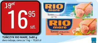 bi1 Rio Mare Tuńczyk 3x80g, dwa rodzaje oferta