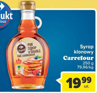 Carrefour Carrefour Syrop klonowy 250g oferta