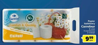 Carrefour Express Papier toaletowy rumiankowy carrefour essential oferta