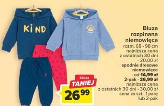Carrefour Spodnie dresowe niemowlęce oferta