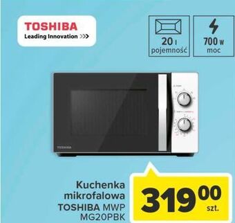 Carrefour Kuchenka mikrofalowa mwp-mg20pbk toshiba oferta