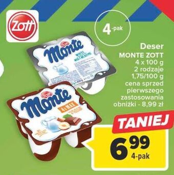 Carrefour Deser mleczno-czekoladowy z orzechami zott monte oferta