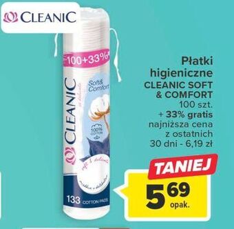 Carrefour Płatki kosmetyczne soft&comfort okrągłe cleanic oferta