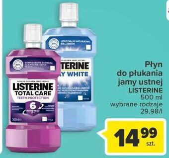 Carrefour Płyn do płukania ust listerine stay white oferta