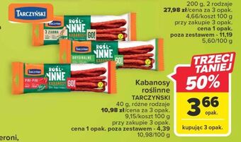 Carrefour Kabanosy oryginalne tarczyński roślinne oferta
