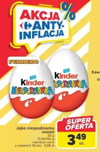 Carrefour Jajko niespodzianka kinder niespodzianka oferta