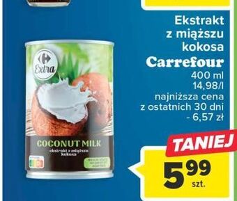 Carrefour Ekstrakt z miąższu kokosa carrefour extra oferta
