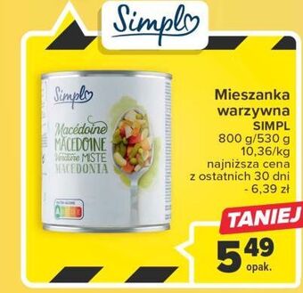 Carrefour Mieszanka warzywna simpl oferta