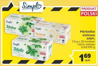 Carrefour Herbatka melisa simpl oferta