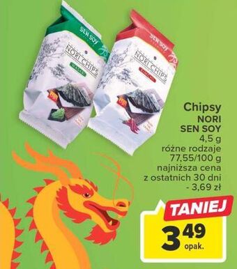 Carrefour Chipsy nori wasabi sen soy oferta