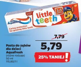 Netto Pasta do zębów 3-5 psi patrol aquafresh little teeth oferta