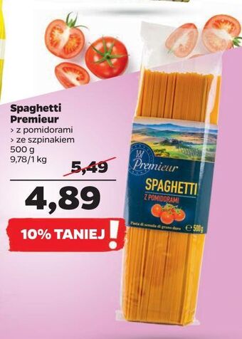 Netto Makaron spaghetti ze szpinakiem premieur oferta