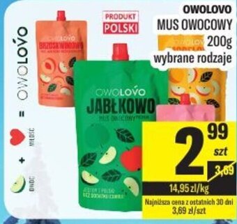 Owolovo Mus Owocowy 200g, wybrane rodzaje