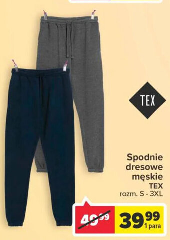 Carrefour Tex Spodnie dresowe męskie rozm. S-3XL oferta